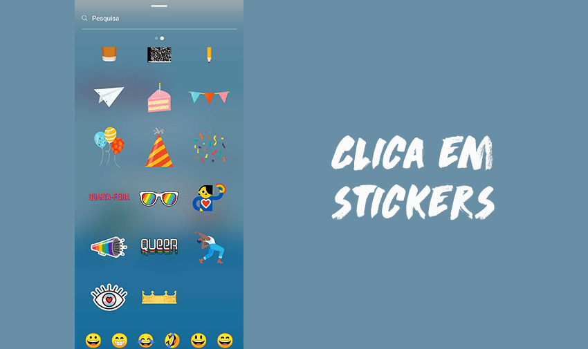 #5 - Clica em stickers