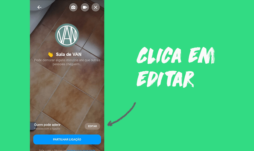 Clica em editar