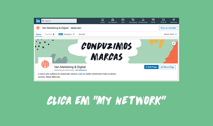 Clica em "My Network"