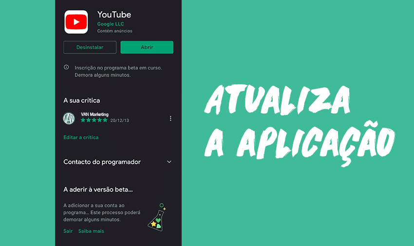 Atualiza o YouTube