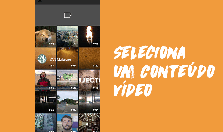 Seleciona um conteúdo vídeo