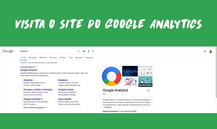 Visita o site do Google Analytics.