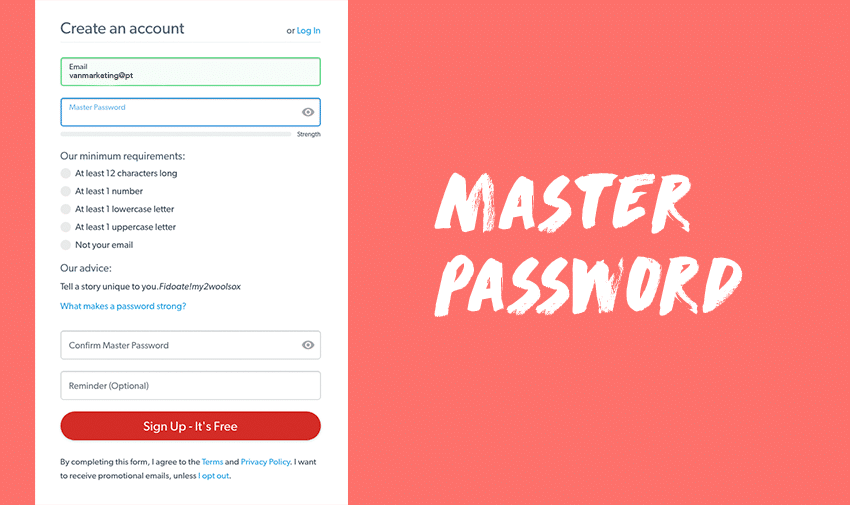 Master password