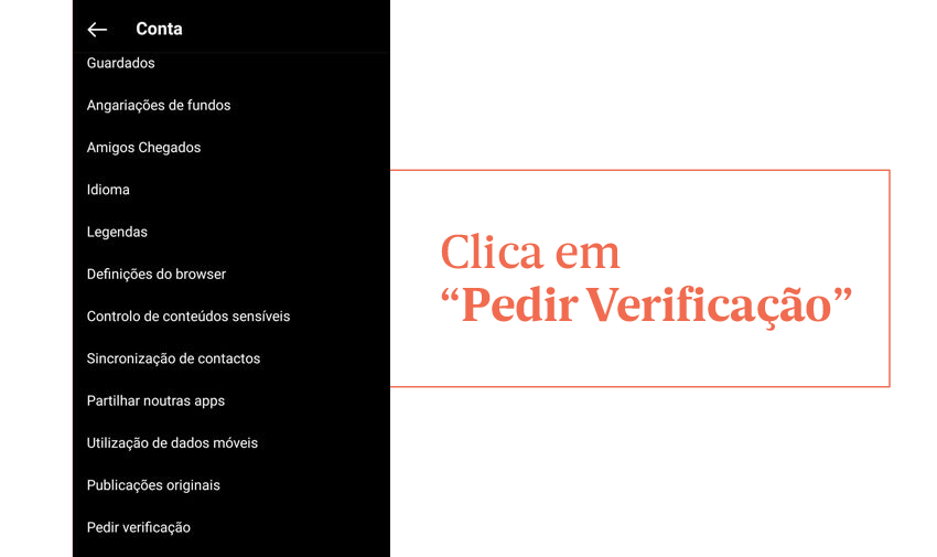 clica em "Pedir verificação”.