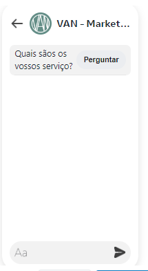 Perguntas frequentes no chat