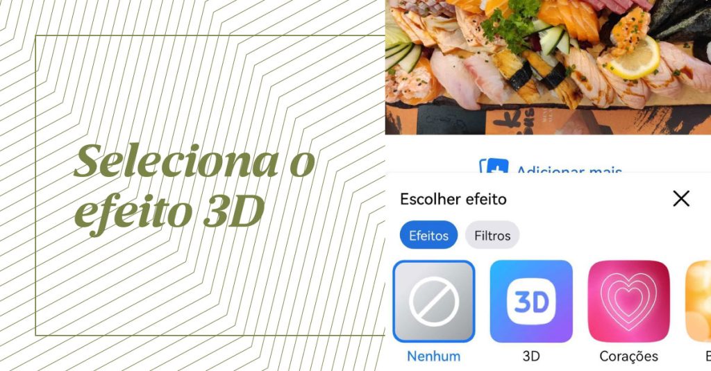 Seleciona o efeito 3D